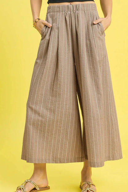 Pinstripe Crop Palazzo Pants - In Style Chics Boutique 