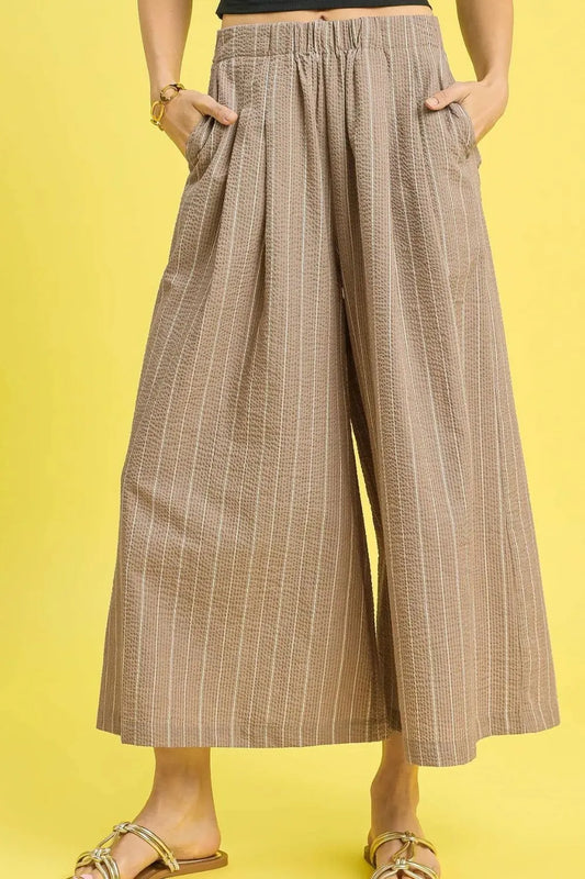 Pinstripe Crop Palazzo Pants - In Style Chics Boutique 