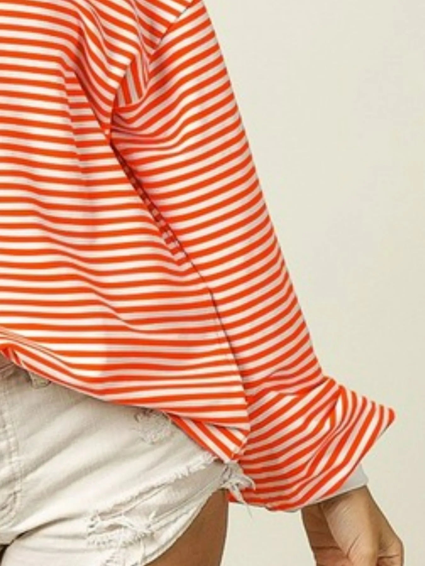 French Terry Stripe Long Sleeve Sweatshirt at In Style Chics Boutique 