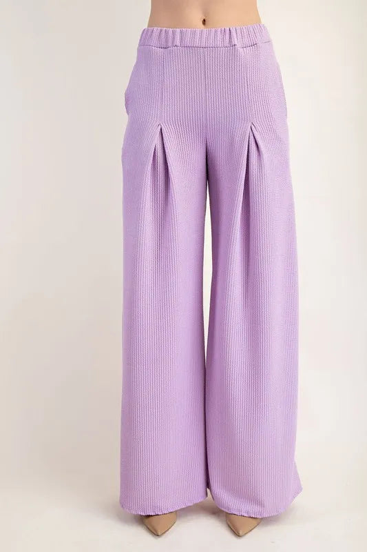 Textured Wide-Leg Pants with Pockets - In Style Chics Boutique Women's Juniors Plus Size Cute Clothes Online 