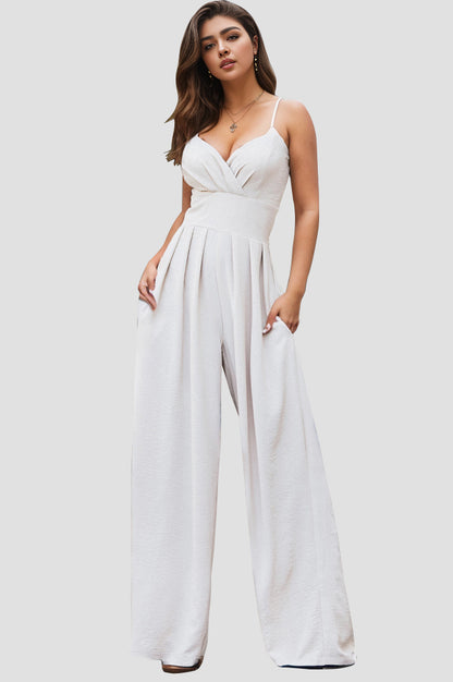 Spaghetti Strap Wide Leg Jumpsuit - In Style Chics Boutique LLC