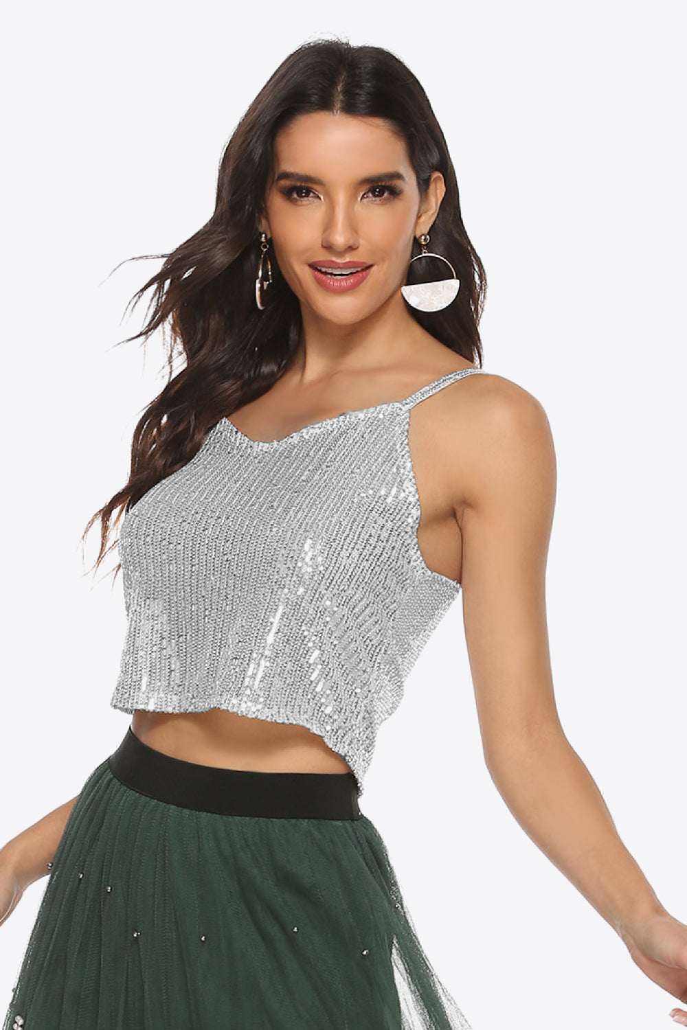 Sequin Cropped Cami - In Style Chics Boutique LLC