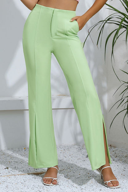 Slit High-Rise Flare Pants - In Style Chics Boutique LLC