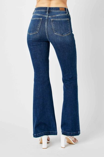 Judy Blue High Waist Angled Side Seam Flare Jeans - In Style Chics Boutique 