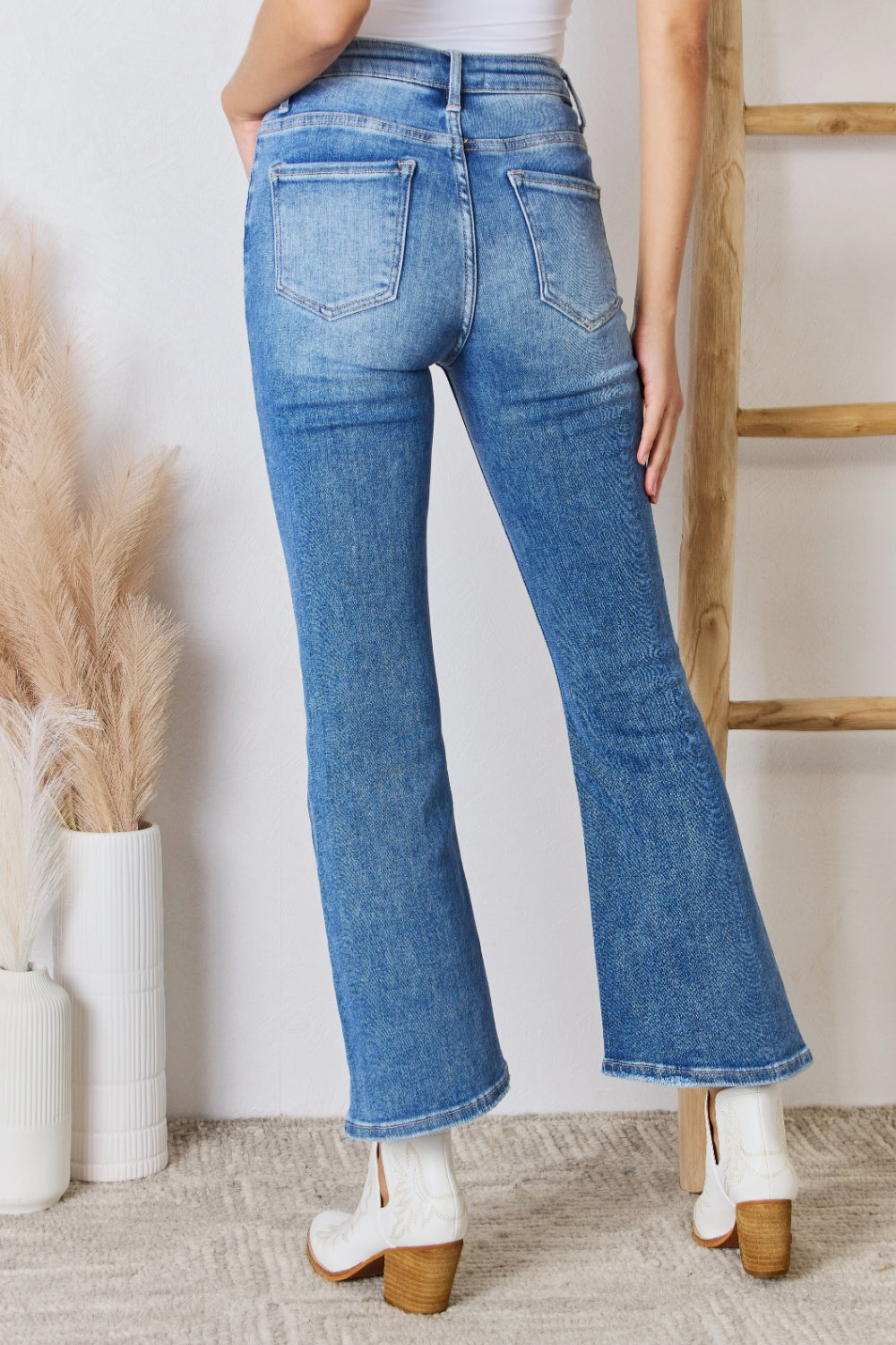 RISEN Full Size High Rise Ankle Flare Jeans - In Style Chics Boutique LLC