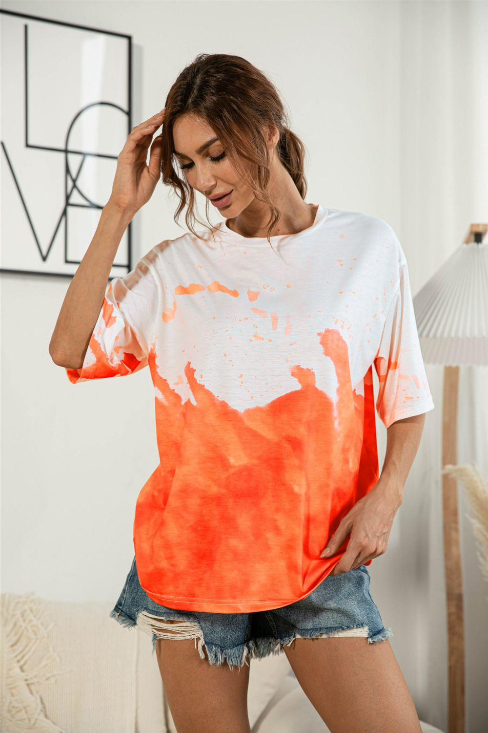 Tie-Dye Round Neck Tee Shirt More Colors! - In Style Chics Boutique