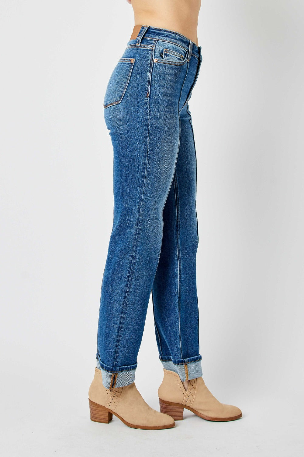 Judy Blue Full Size High Waist Front Seam Detail Straight Jeans - In Style Chics Boutique LLC