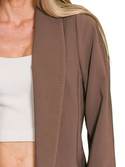 Woven Long Sleeve Blazer With Lining at In Style Chics Boutique Fall Fashion Must Have Essentials 