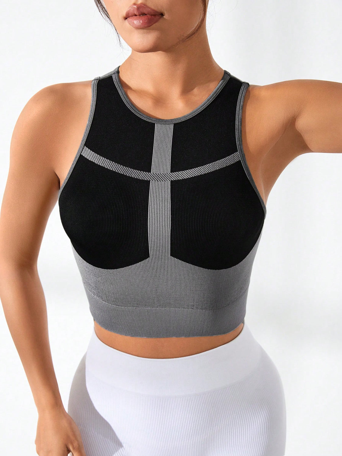 Color Block Round Neck Active Tank - In Style Chics Boutique LLC