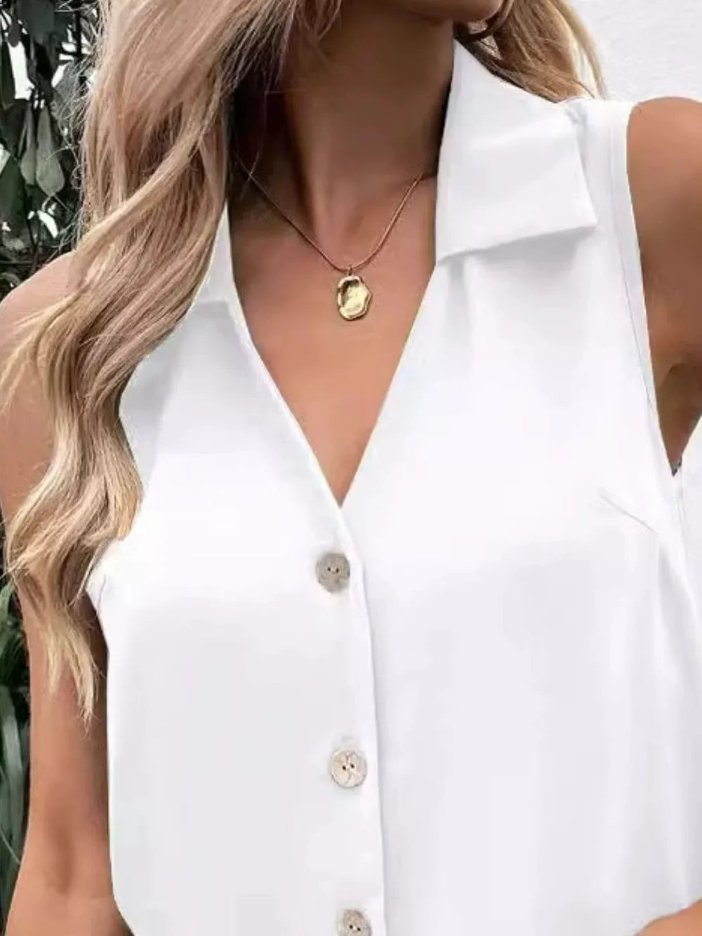 Tank Top, Johnny Collar Button Down - In Style Chics Boutique 