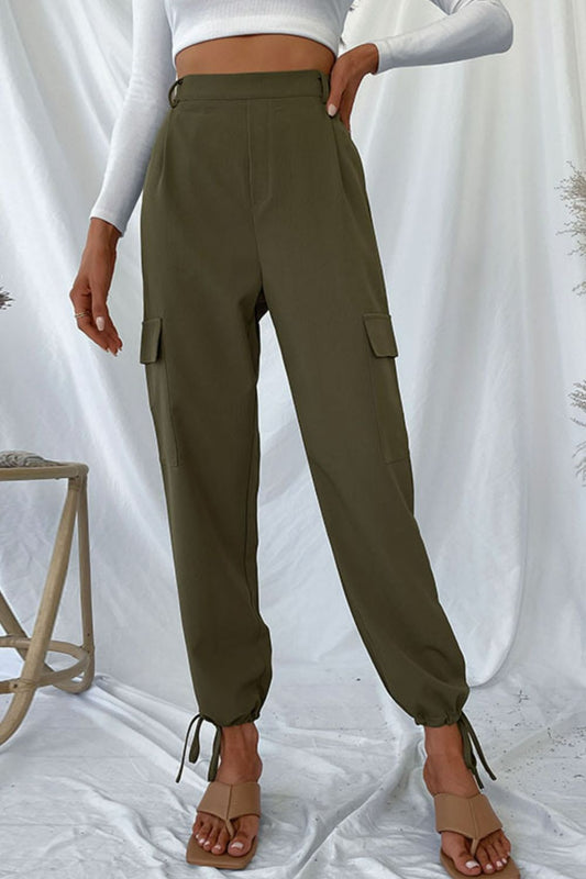 Drawstring Ankle Cargo Pants - In Style Chics Boutique LLC