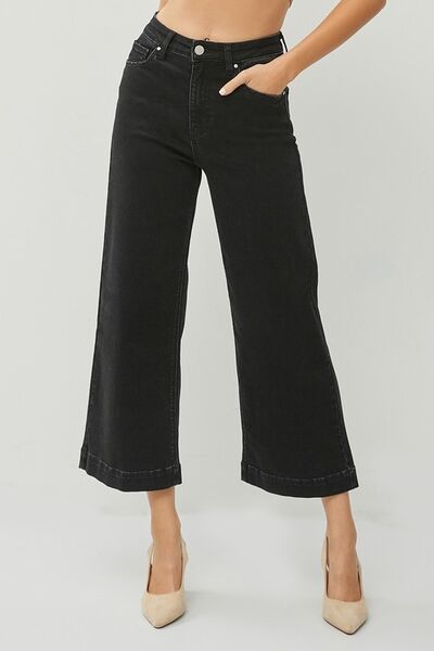 High Rise Wide Leg Ankle Jeans for Women - In Style Chics Boutique Online Clothing