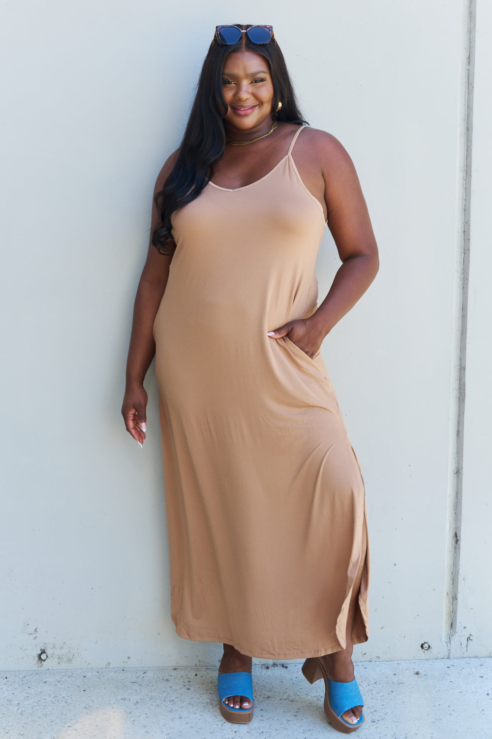 Ninexis Good Energy Cami Side Slit Maxi Dress - In Style Chics Boutique LLC