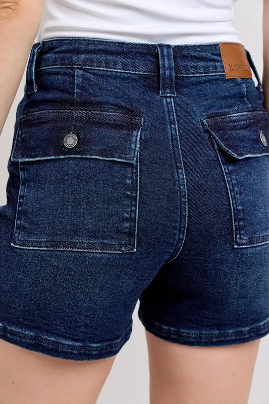 Judy Blue High Waist Back Flap Pocket Denim Shorts - In Style Chics Boutique Women's Juniors Apparel Online