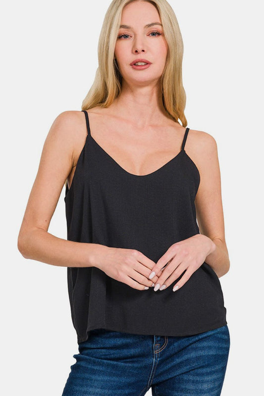 Zenana Two Layered Spaghetti Strap Cami - In Style Chics Boutique LLC