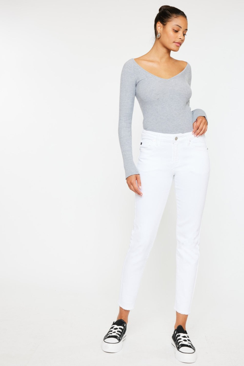 Kancan Mid Rise Ankle Skinny Jeans - In Style Chics Boutique LLC