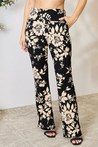 Heimish Full Size High Waist Floral Flare Pants - In Style Chics Boutique LLC