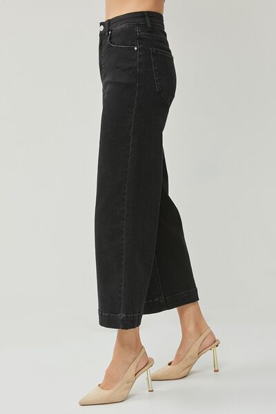 High Rise Wide Leg Ankle Jeans for Women - In Style Chics Boutique Online Clothing