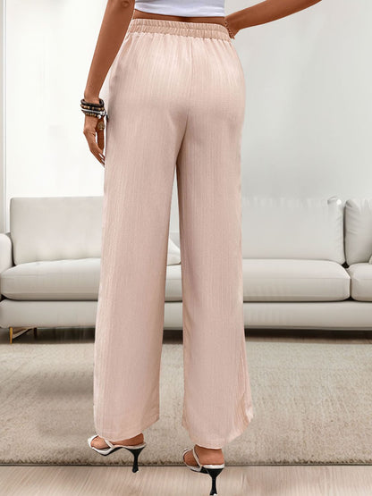 Tied Wide Leg Pants with Pockets - In Style Chics Boutique LLC