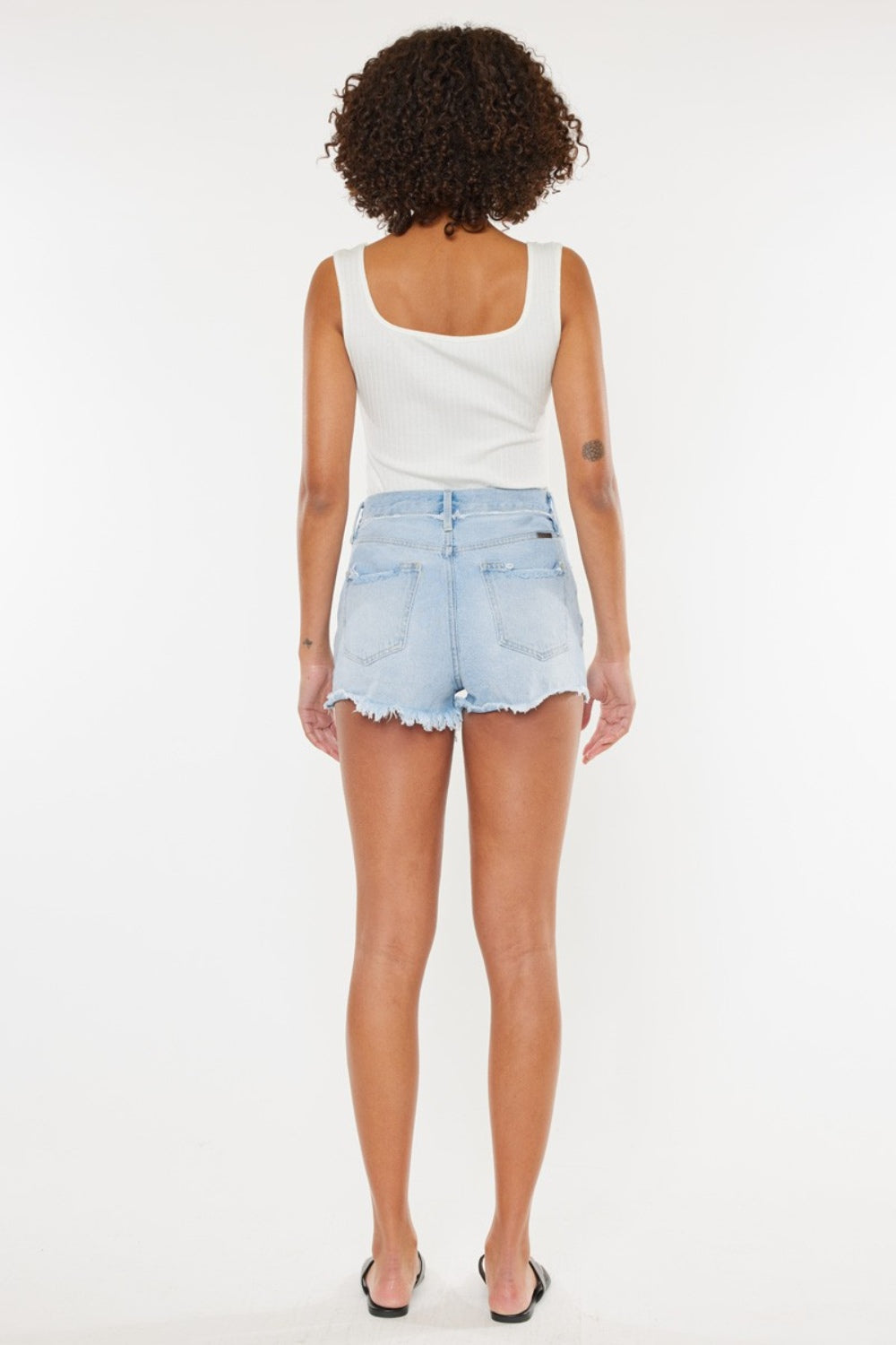 Kancan Distressed Button Fly Denim Shorts - In Style Chics Boutique LLC