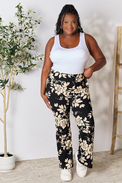 Heimish Full Size High Waist Floral Flare Pants - In Style Chics Boutique LLC