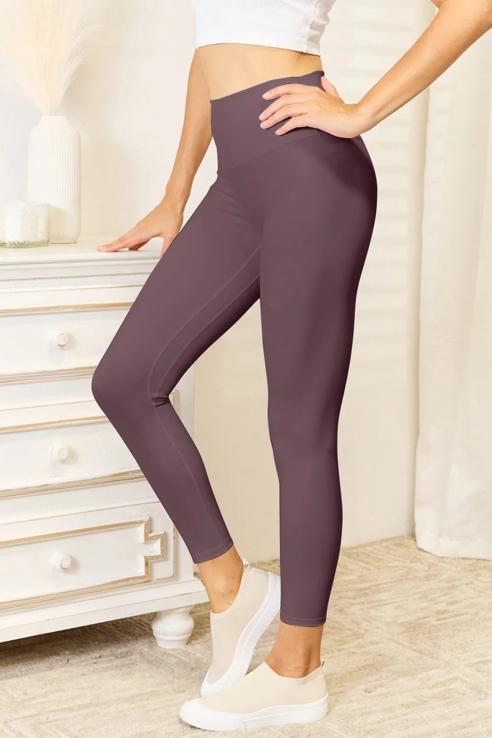 Wide Waistband Sports Leggings - In Style Chics Boutique 