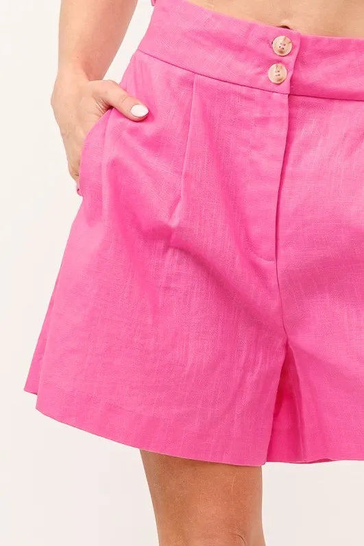 Mid Length Shorts, High Waist Wide Leg - In Style Chics Boutique 