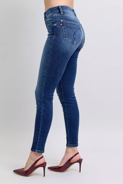 Shop Regular and Plus Size Denim - Judy Blue Washed Thermal Skinny Jeans at In Style Chics Boutique 🤍