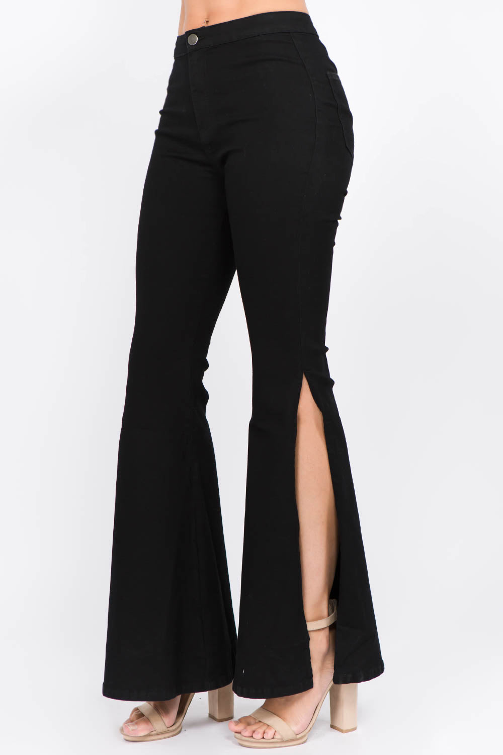 American Bazi Side Slit Flare Jeans - In Style Chics Boutique LLC