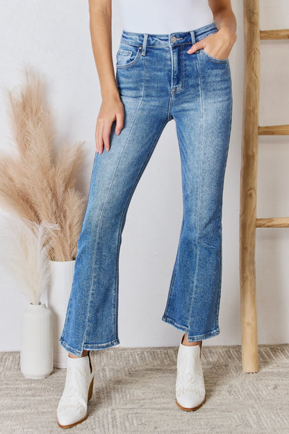 RISEN Full Size High Rise Ankle Flare Jeans - In Style Chics Boutique LLC