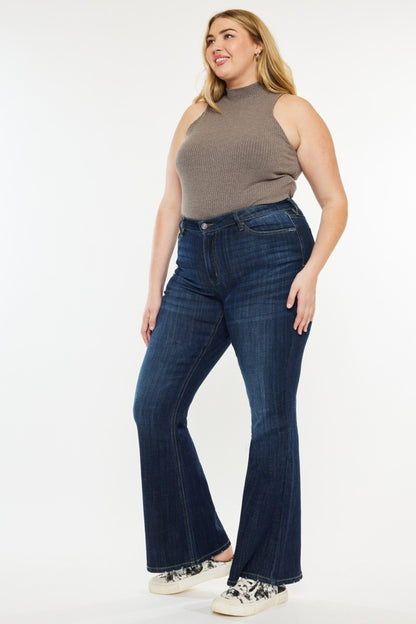 Kancan Womens Full Size Mid Rise Flare Jeans - In Style Chics Boutique LLC