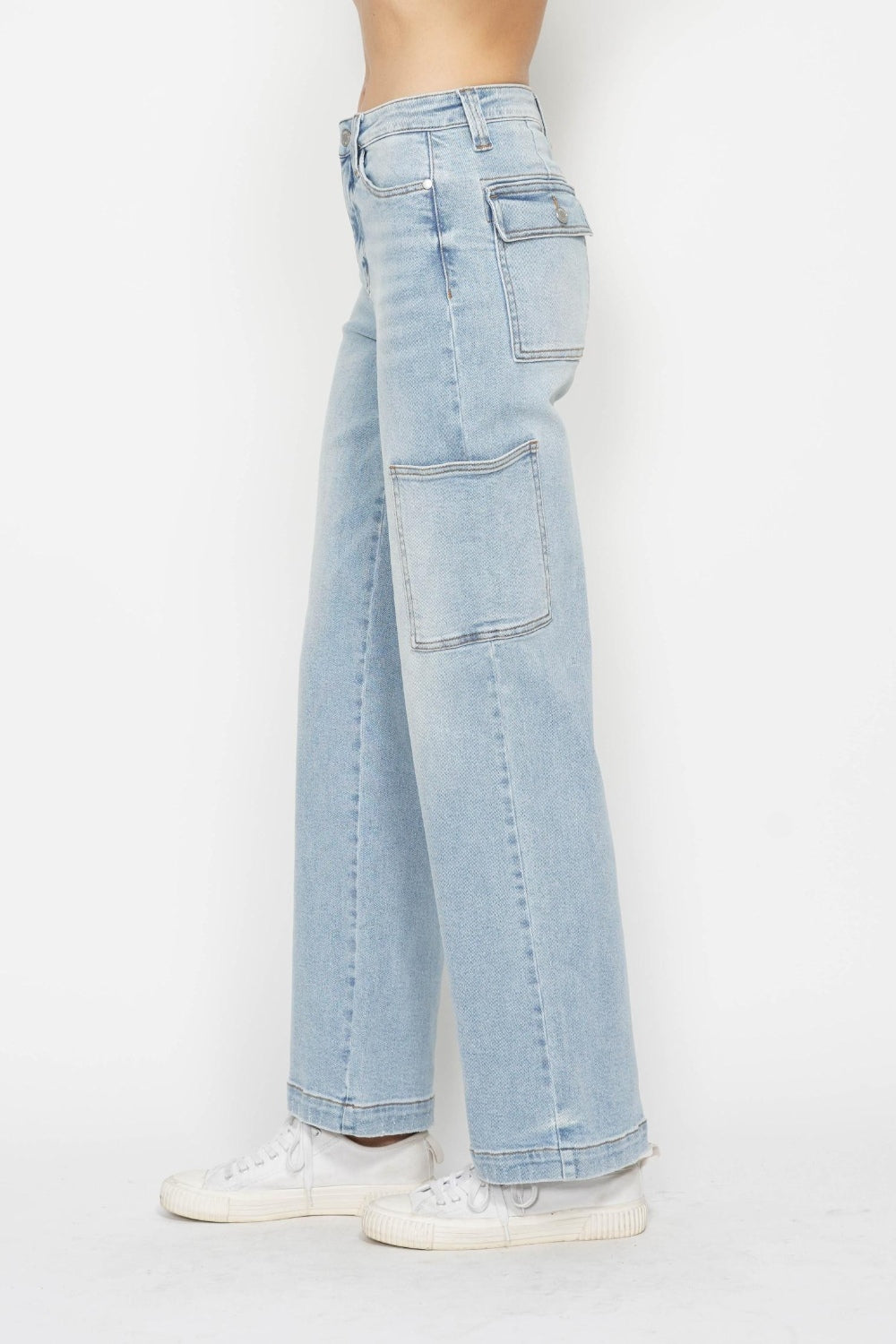 Judy Blue High Waist Straight Cargo Jeans for Women - In Style Chics Boutique LLC