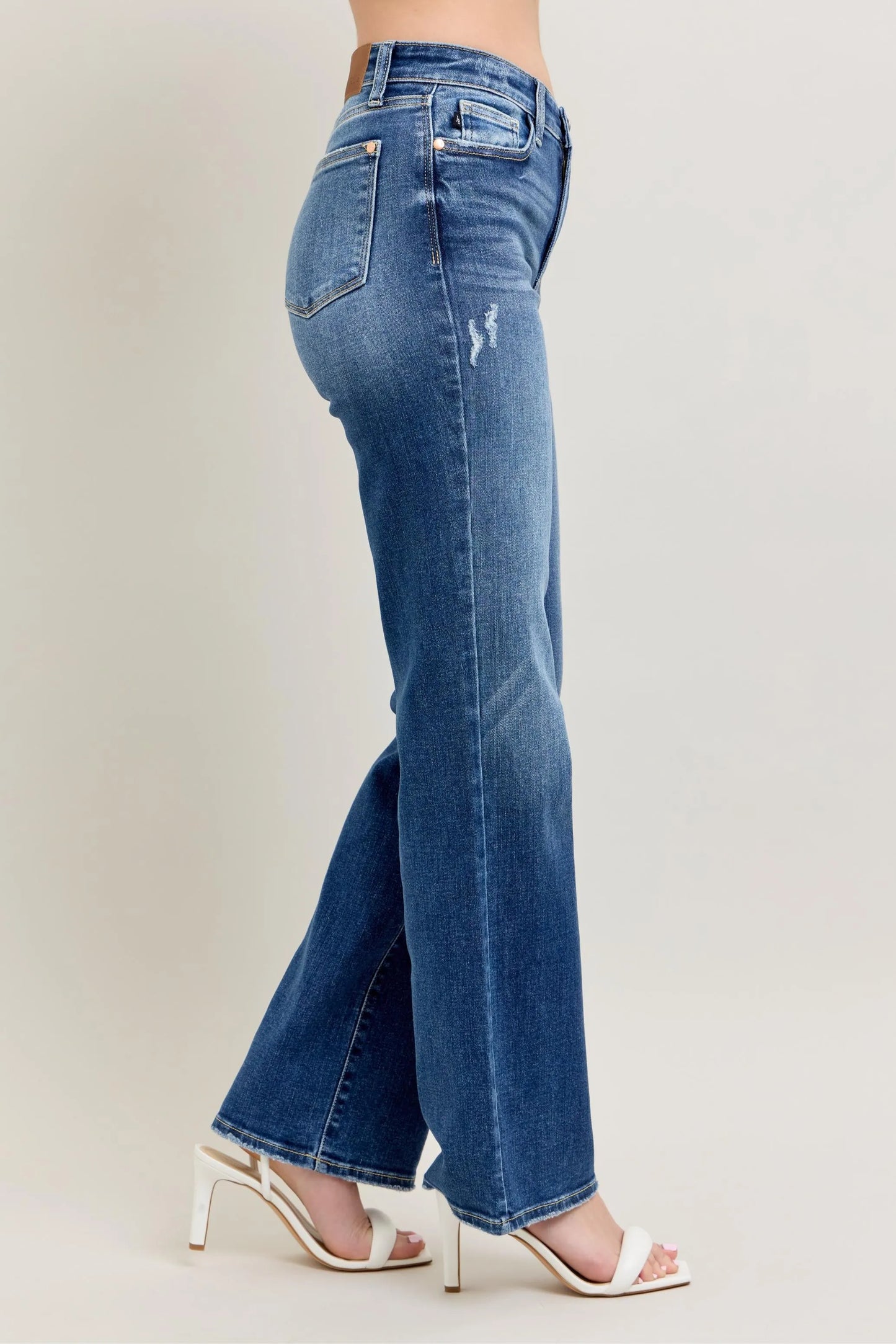 Judy Blue 90's Straight Leg Jeans, High Waist - Best Jeans for Women - In Style Chics Boutique 