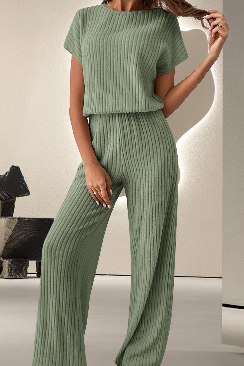 Round Neck Short Sleeve Jumpsuit More Colors! - In Style Chics Boutique LLC