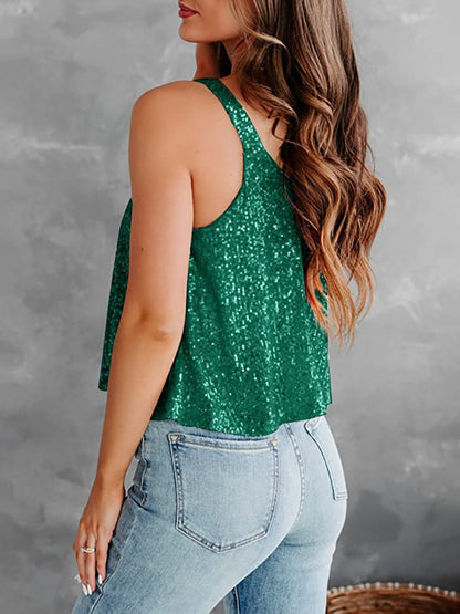 Sequin Scoop Neck Tank - More Colors! - In Style Chics Boutique LLC