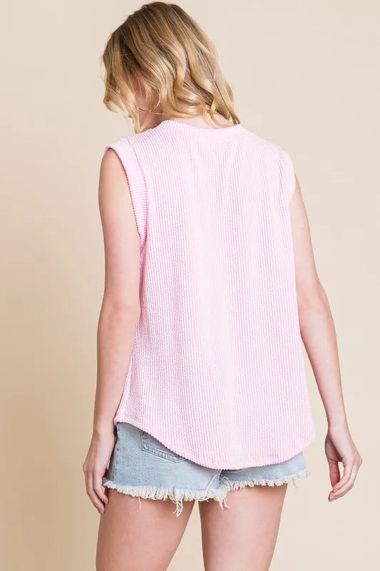 Rib Knit V-Neck Tank - In Style Chics Boutique 