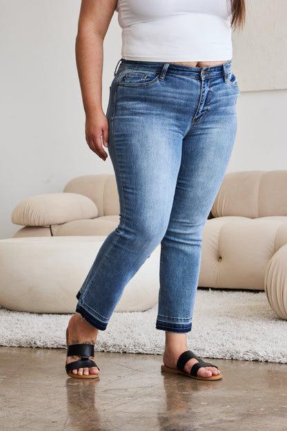 Judy Blue Full Size Release Hem Cropped Bootcut Jeans - In Style Chics Boutique LLC