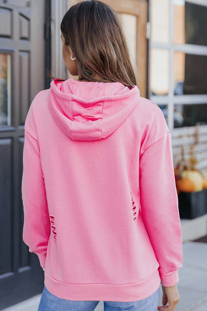 Cutout Dropped Shoulder Hoodie - In Style Chics Boutique LLC