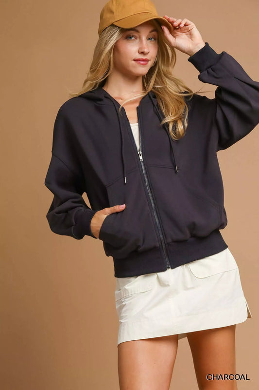 Shop Zip-Up Fleece Hooded Jackets at In Style Chics Boutique 