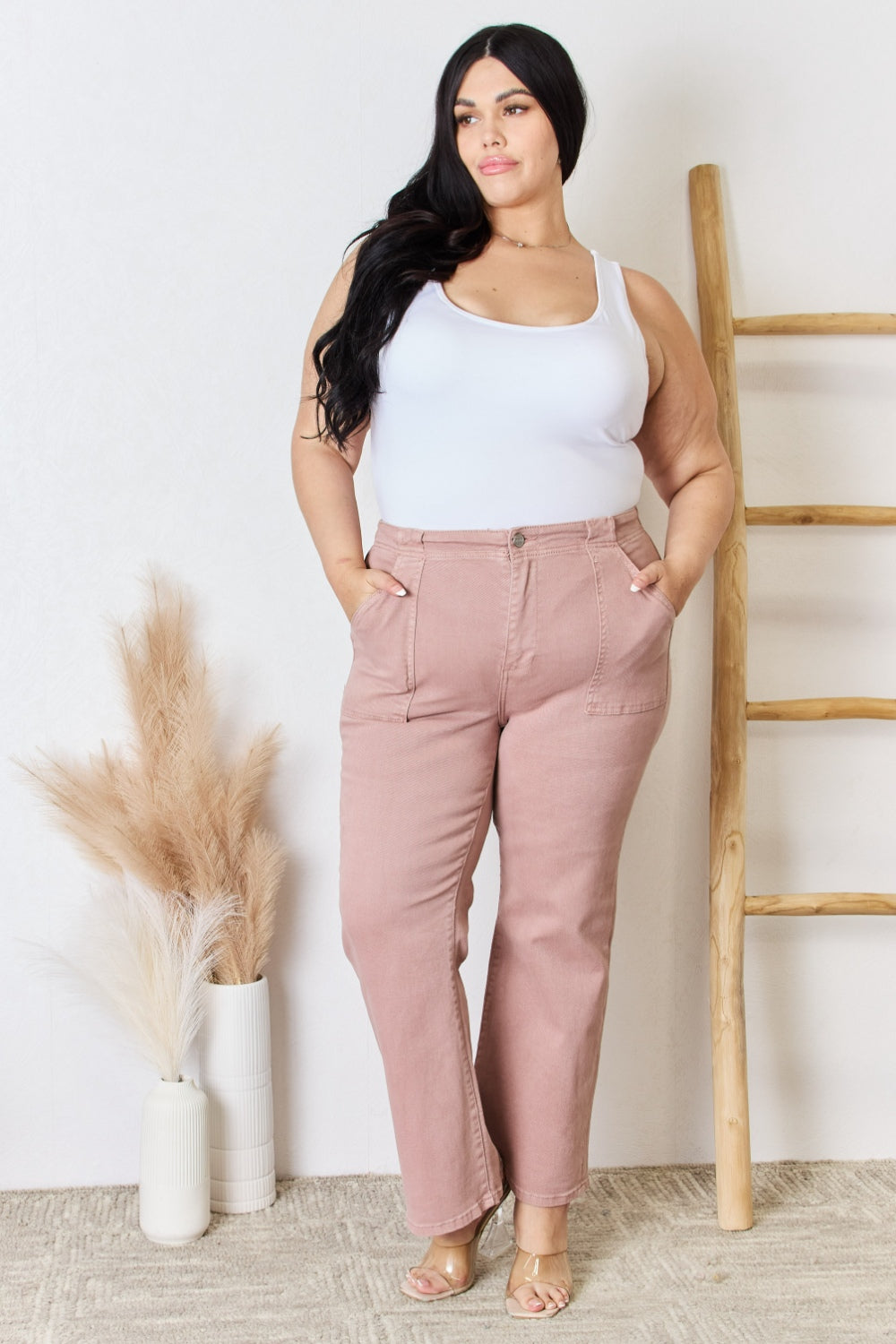 RISEN Full Size High Rise Ankle Flare Jeans - In Style Chics Boutique LLC