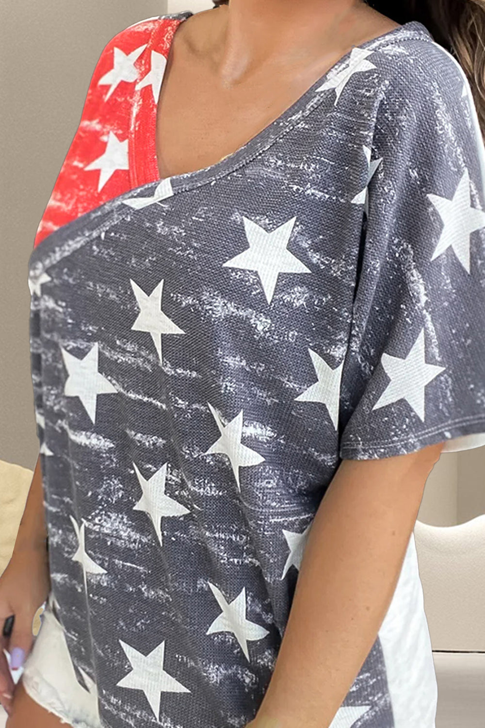 Star Surplice Short Sleeve T-Shirt - In Style Chics Boutique LLC