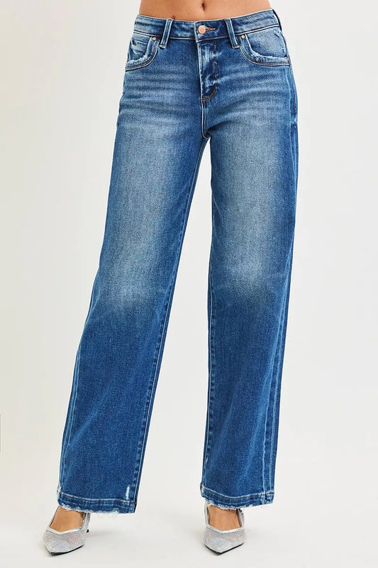 RISEN Slouchy Baggy Jeans Pocket Side Seam Detail