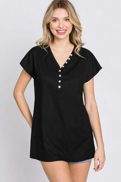 V-Neck Short Sleeve T-Shirt