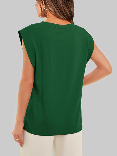 Cap Sleeve T-Shirt, Round Neck  - In Style Chics Boutique 