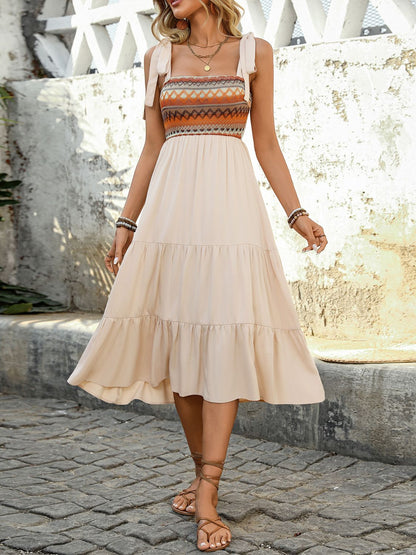 Tied Smocked Tiered Midi Cami Dress - Cute Clothes Online - In Style Chics Boutique Women's Juniors Apparel