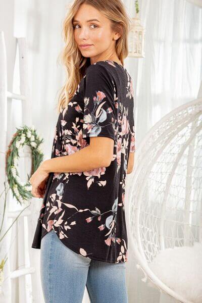 Crisscross Neck Floral Babydoll Top - In Style Chics Boutique 