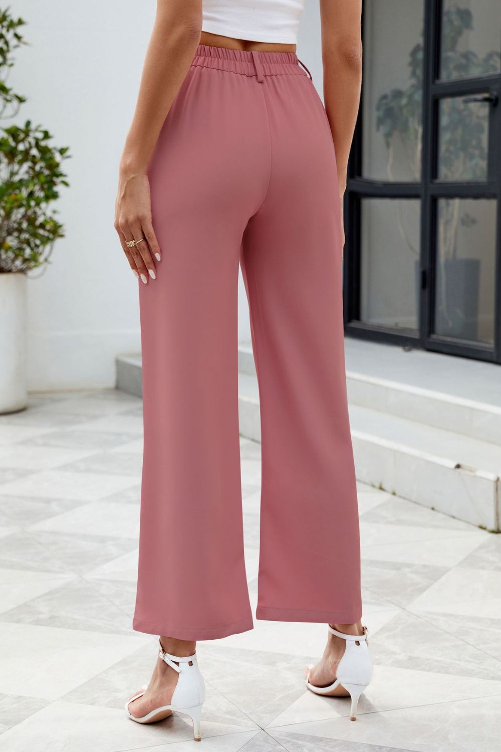 Pocketed High Waist Pants - In Style Chics Boutique LLC