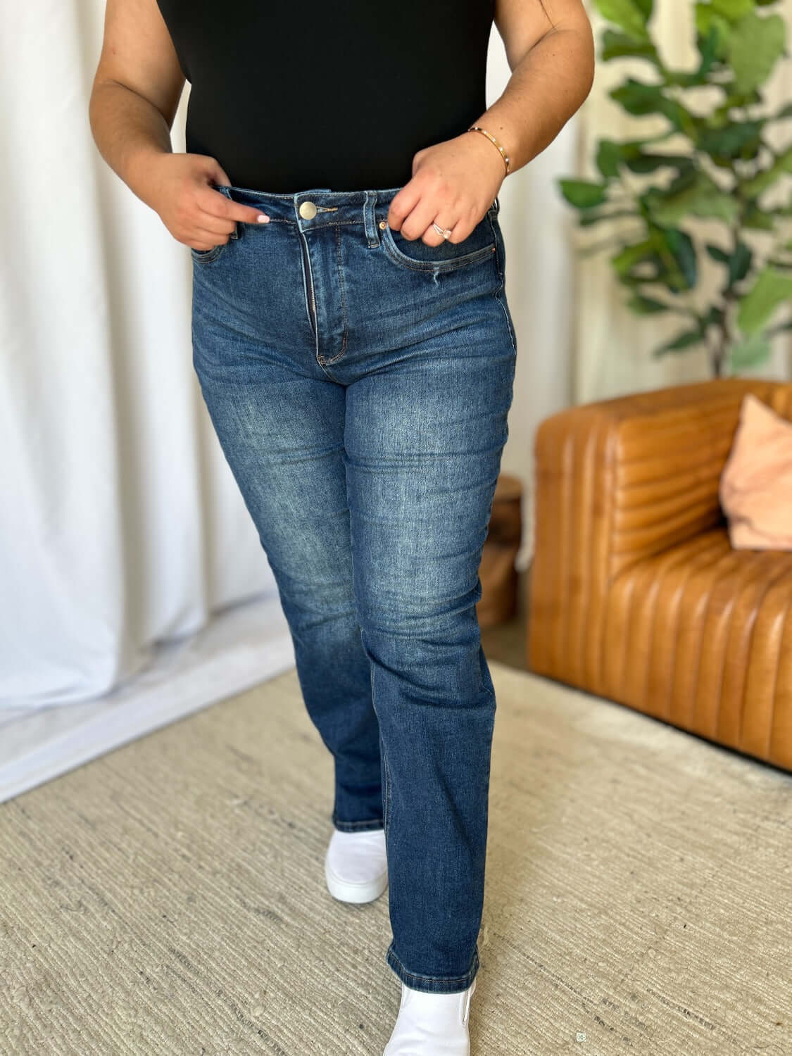 RFM Full Size High Rise Straight Tummy Control Jeans - In Style Chics Boutique LLC