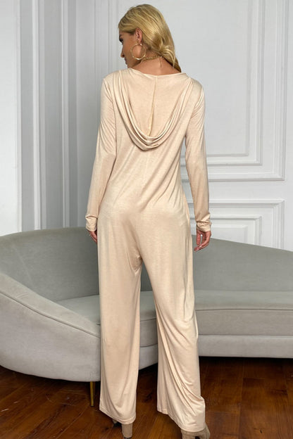 Long Sleeve V-Neck Jumpsuit with Pockets - In Style Chics Boutique LLC