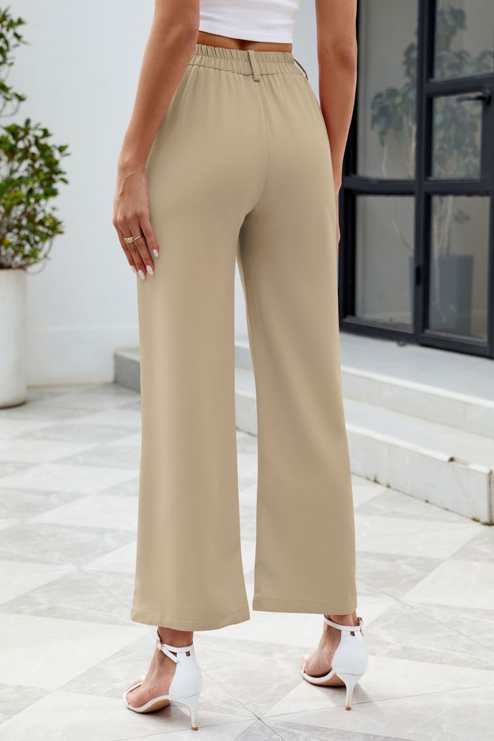 Pocketed High Waist Pants - In Style Chics Boutique LLC